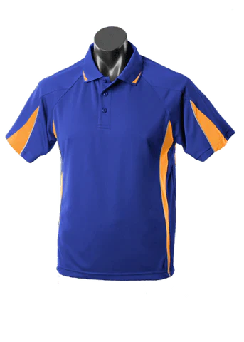 Aussie Pacific Eureka Kids Polo Shirt 3304 Casual Wear Aussie Pacific Royal/Gold/Ashe 6 